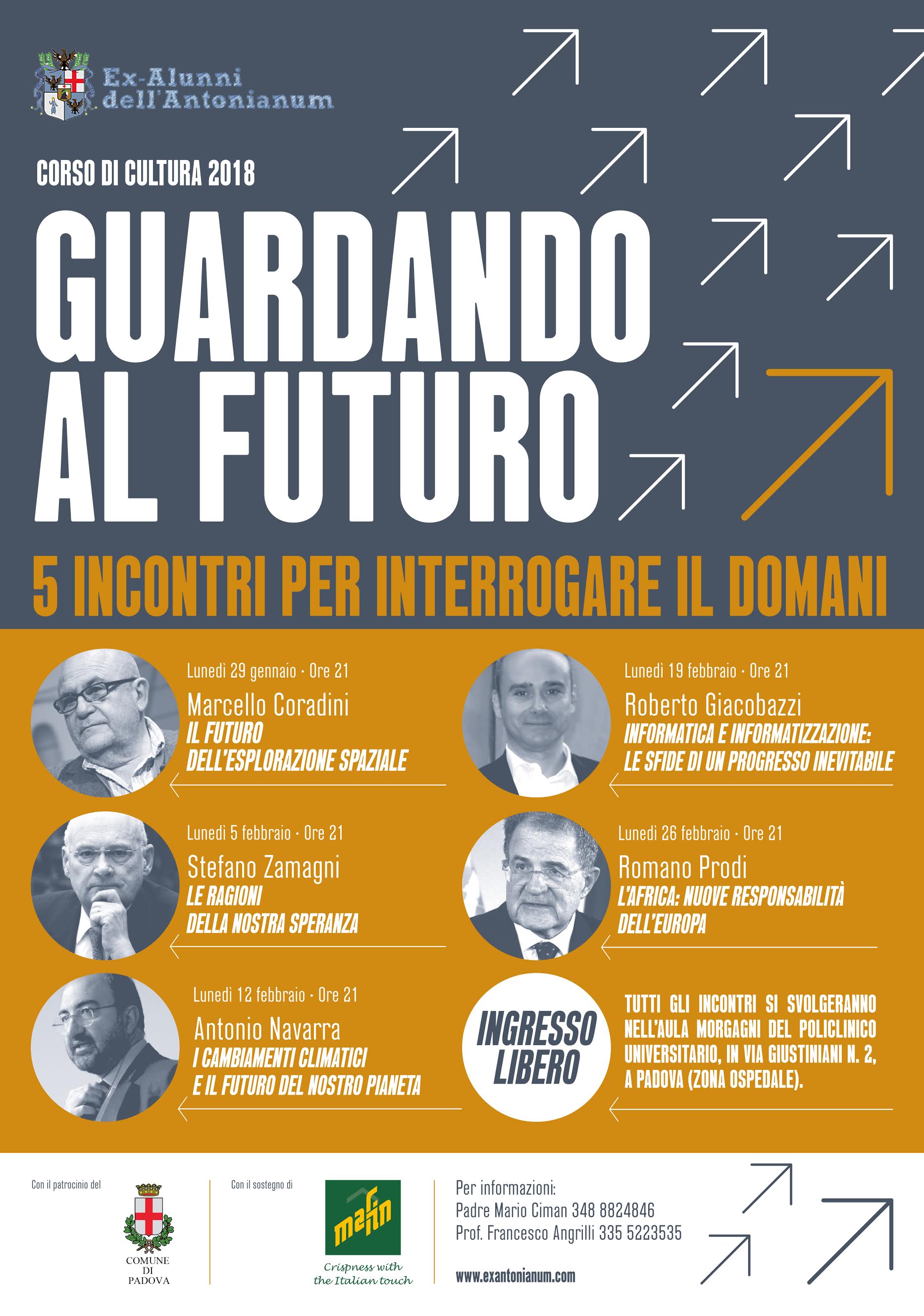 Profilo dei relatori e calendario del corso di cultura 2018 – A cura di Francesco Angrilli